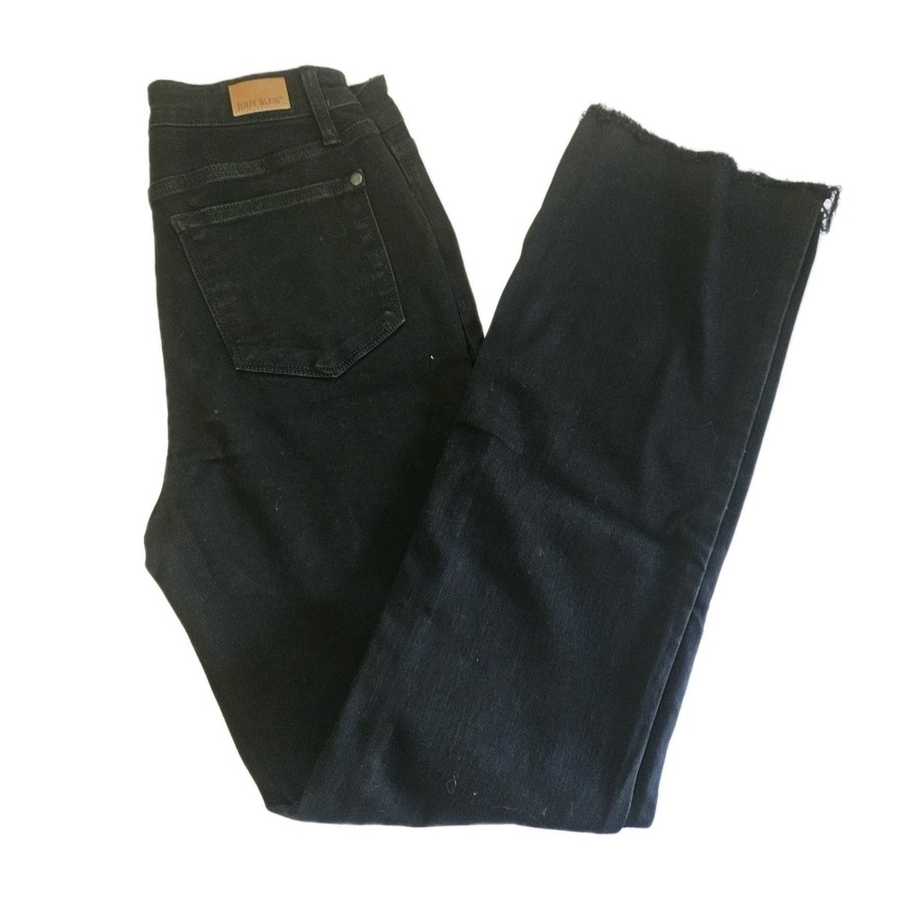 Judy Blue Los Angeles‎ Jeans Size 9/28 Black Distressed Stretch Boot Cut